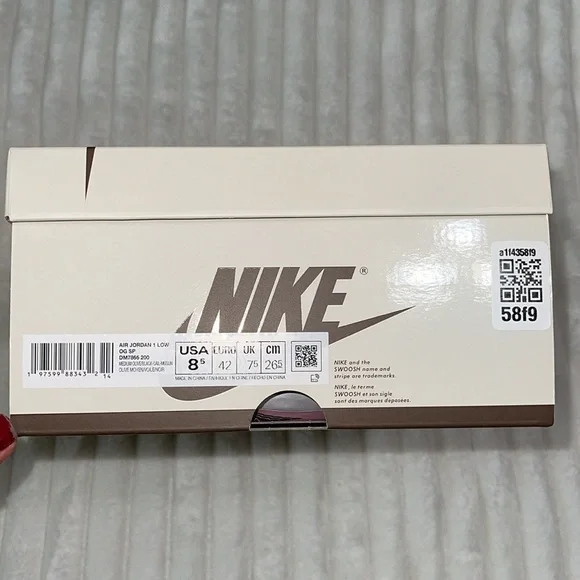 Travis Scott X Nike Air Jordan 1 Retro Low ‘Reverse Olive’ | Size 8.5 Men - Picture 5 of 6